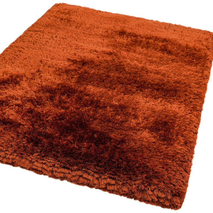 Rug Plush plain copper orange 120x170 cm