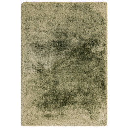 Rug Plush plain olive green dark green beige Squ