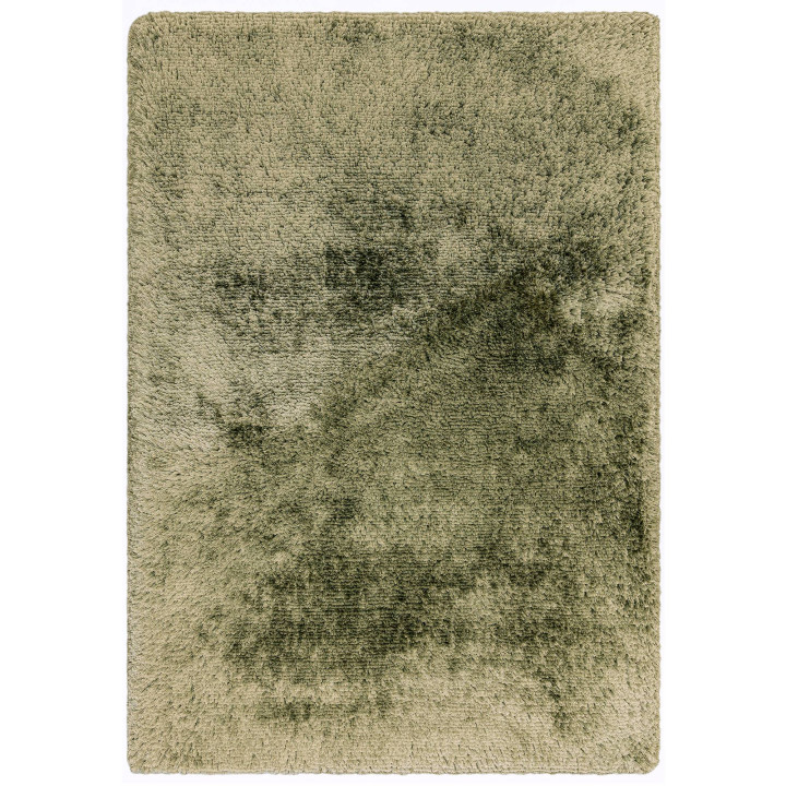 Tappeto Plush tinta unita verde oliva e verde sc