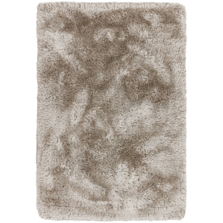 Rug Plush plain beige taupe 140x200 cm