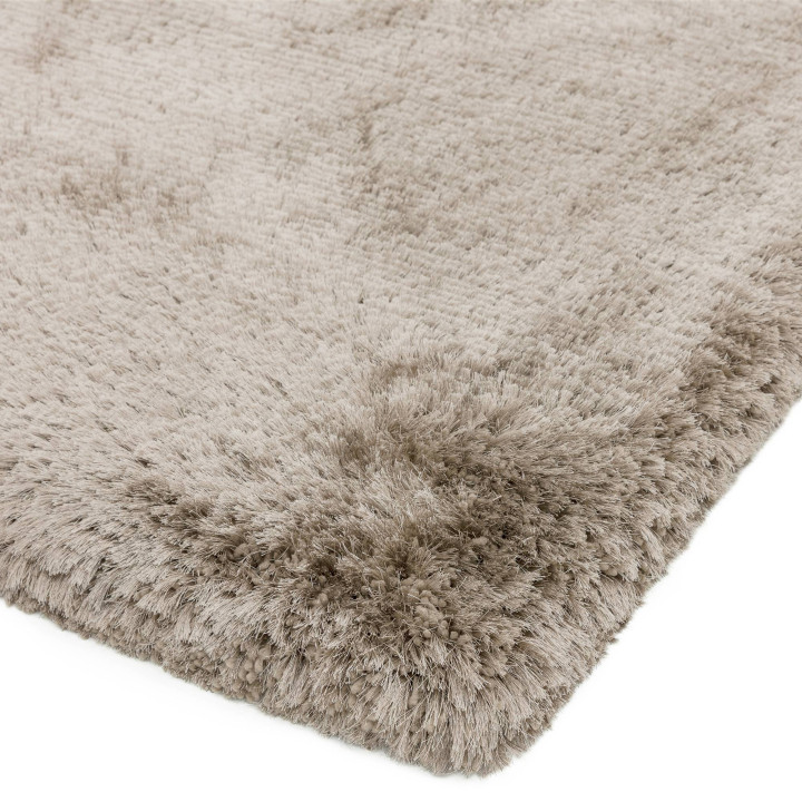 Rug Plush plain beige taupe 140x200 cm