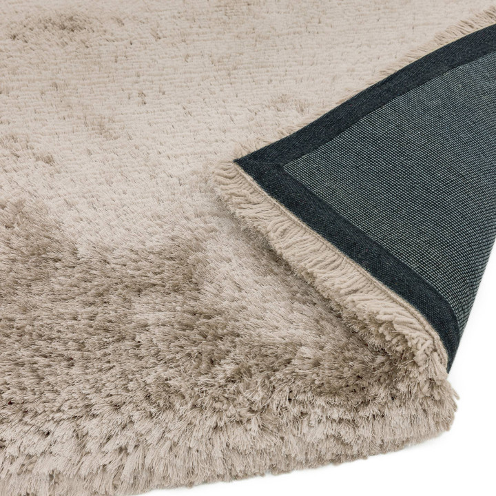 Tappeto Plush tinta unita beige e tortora 140x20