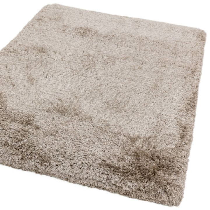 Tappeto Plush tinta unita beige e tortora 160x23