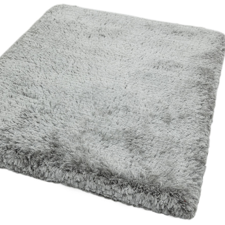 Tappeto Plush tinta unita grigio e argento 200x3