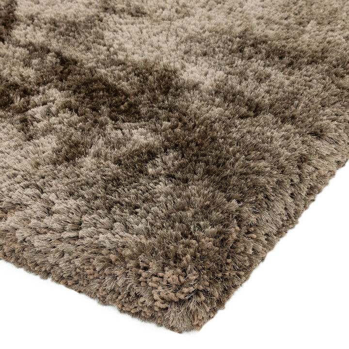 Rug Plush plain beige taupe Square 150x150 cm
