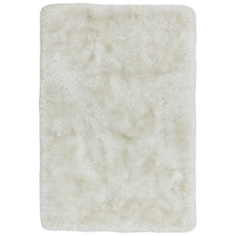 Rug Plush plain cream white 140x200 cm