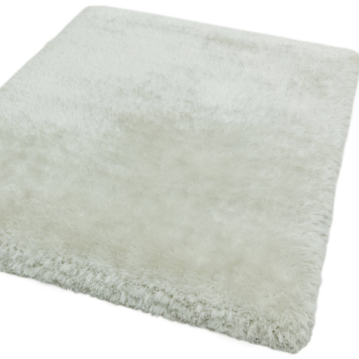 Tappeto Plush tinta unita crema e bianco 140x200