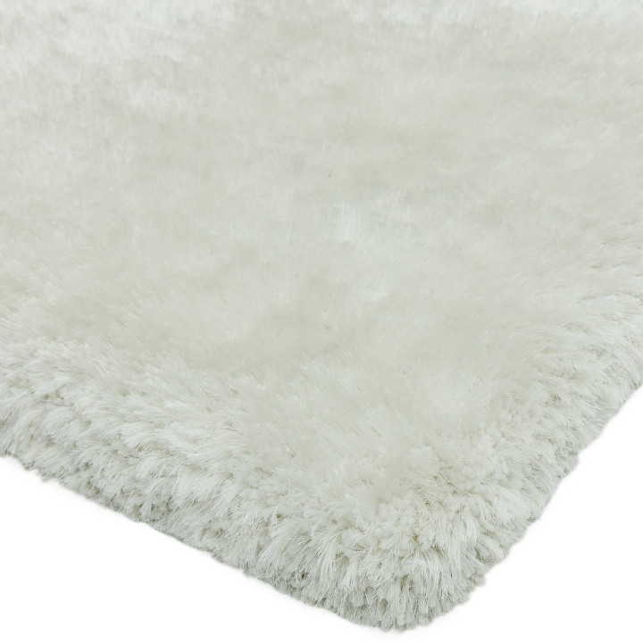 Rug Plush plain cream white 140x200 cm