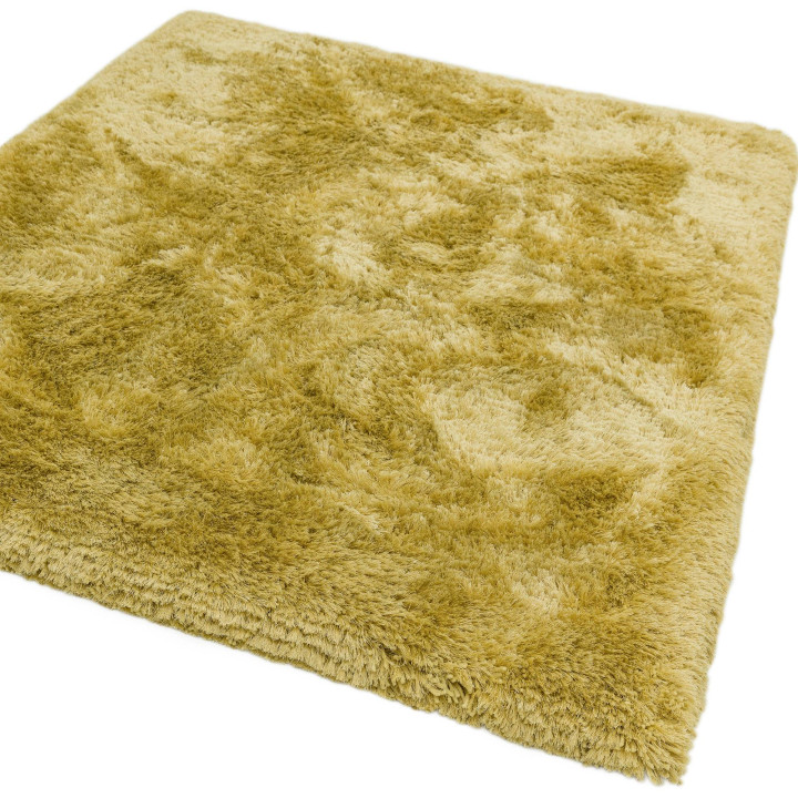 Tappeto Plush tinta unita giallo e oro 200x300 c