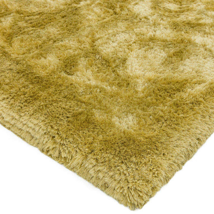 Rug Plush plain yellow gold 200x300 cm