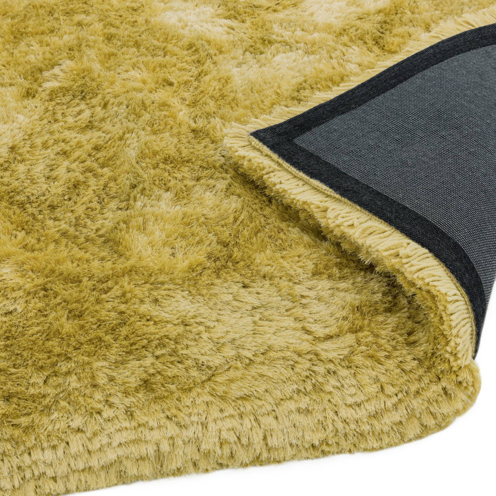 Rug Plush plain yellow gold 200x300 cm