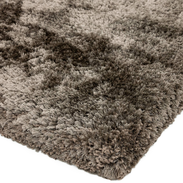 Rug Plush plain grey taupe 70x140 cm
