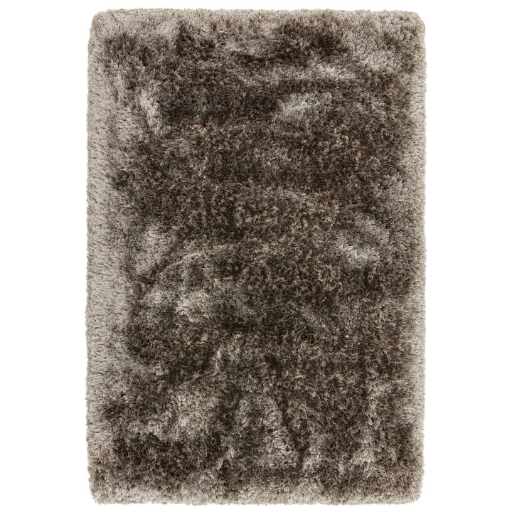 Rug Plush plain grey taupe 160x230 cm