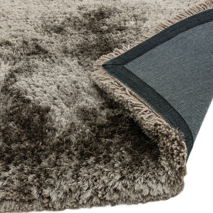 Rug Plush plain grey taupe 160x230 cm