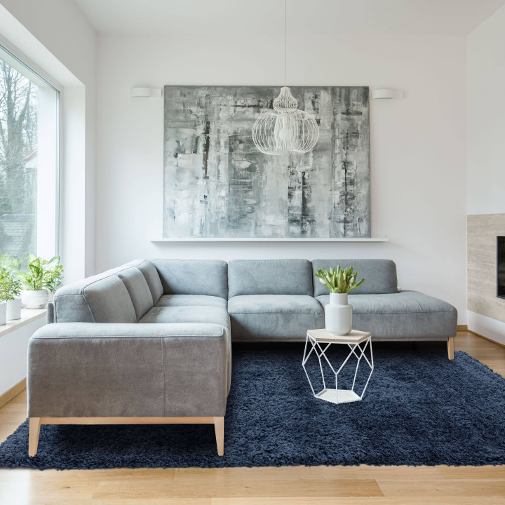 Rug Ritchie plain blue 120x170 cm