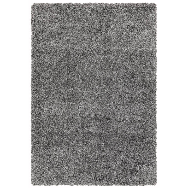 Tappeto Ritchie tinta unita grigio e argento 80x