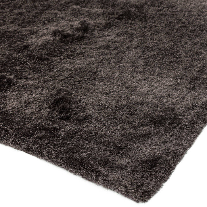 Tappeto Whisper tinta unita grigio scuro e argen