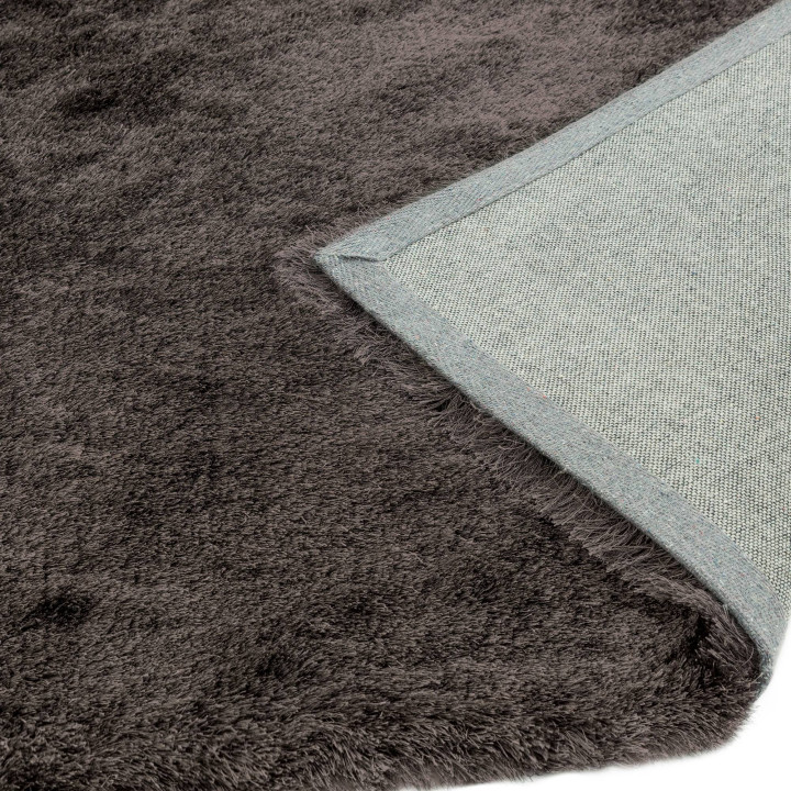 Rug Whisper plain dark grey silver 90x150 cm