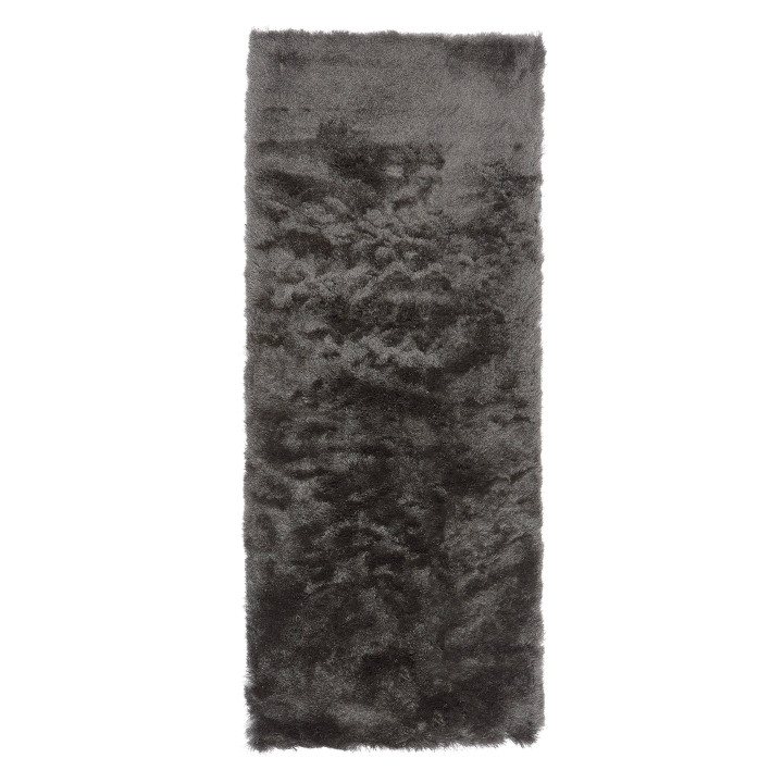 Rug Whisper plain dark grey silver 90x150 cm