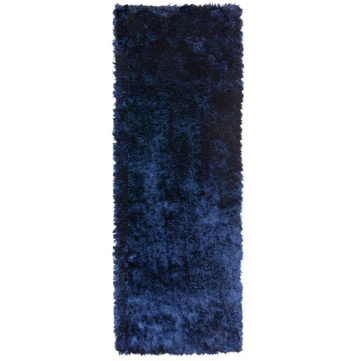 Rug Whisper plain dark blue cobalt blue 90x150 c