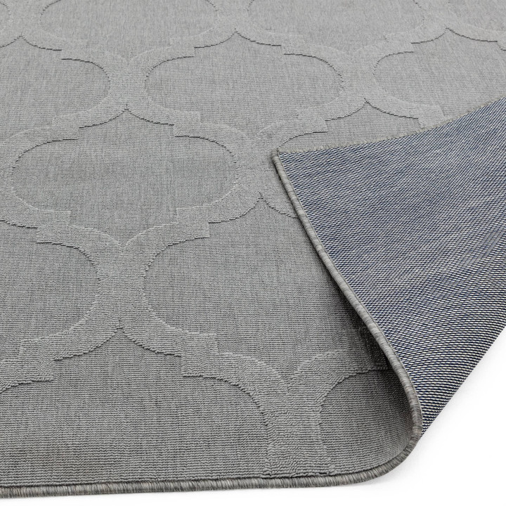 Rug Antibes geometric light grey dark grey 80x15