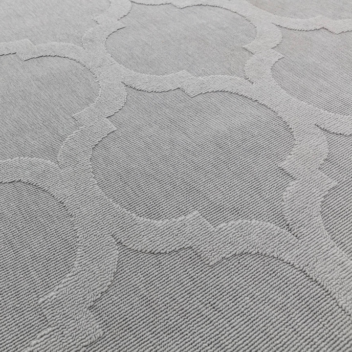 Rug Antibes geometric light grey dark grey 80x15
