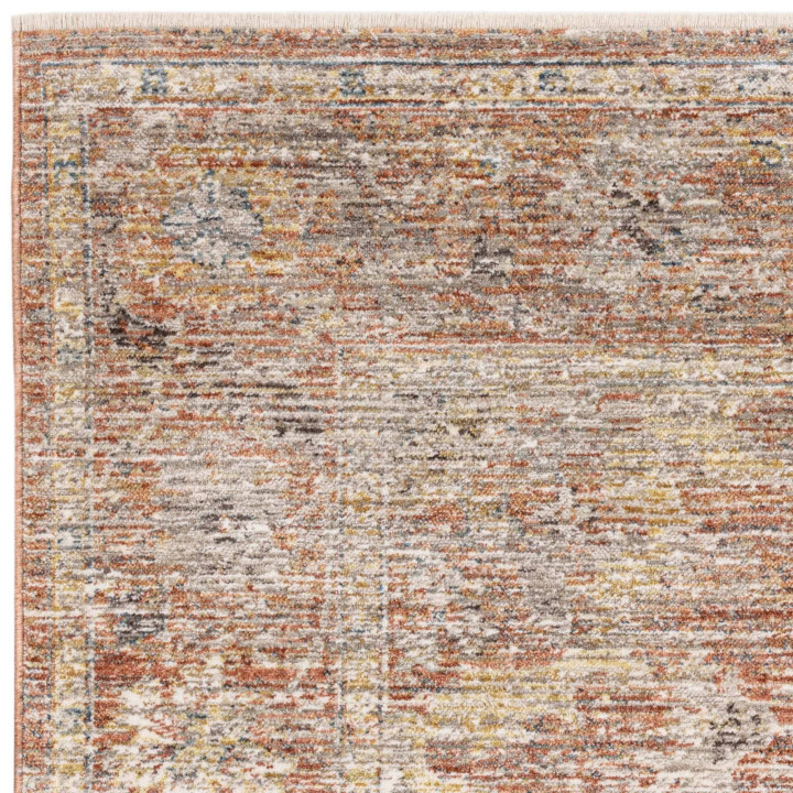 Tappeto Jasper medaglione floreale rosso mattone