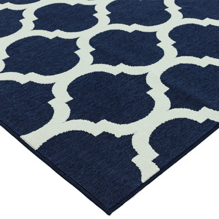 Tappeto Antibes geometrico blu e beige 200x290 c