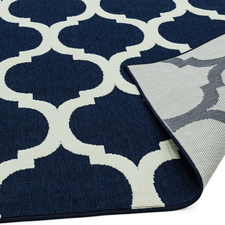 Tappeto Antibes geometrico blu e beige 200x290 c