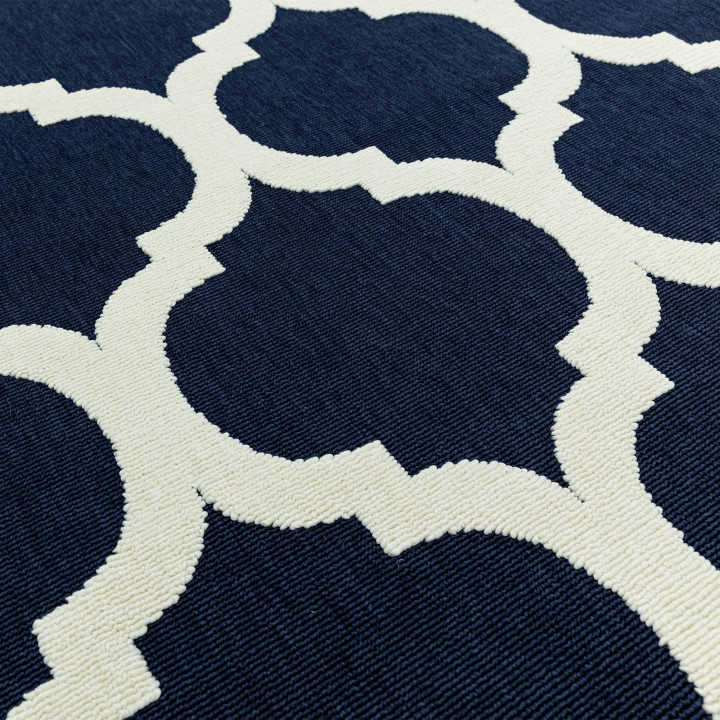 Rug Antibes geometric blue beige 200x290 cm