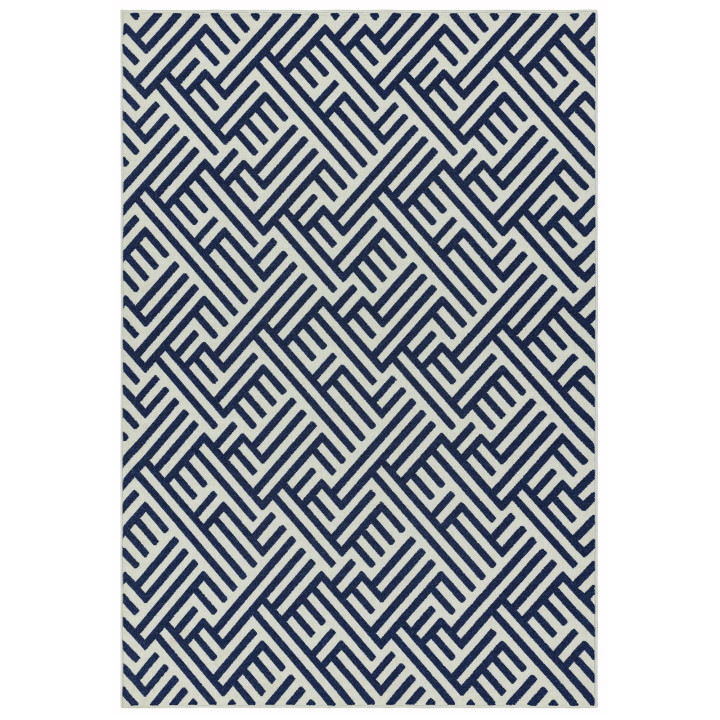 Rug Antibes geometric blue light beige 160x230 c