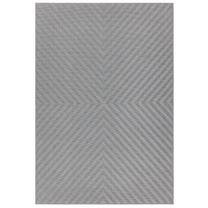 Rug Antibes geometric silver grey 160x230 cm
