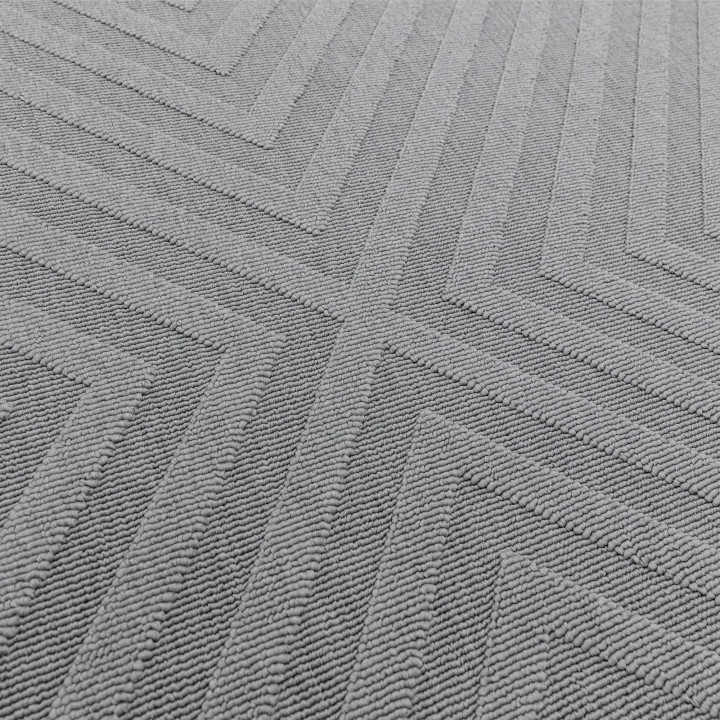 Rug Antibes geometric silver grey 160x230 cm