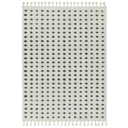 Tappeto Ariana geometrico crema e grigio scuro 1