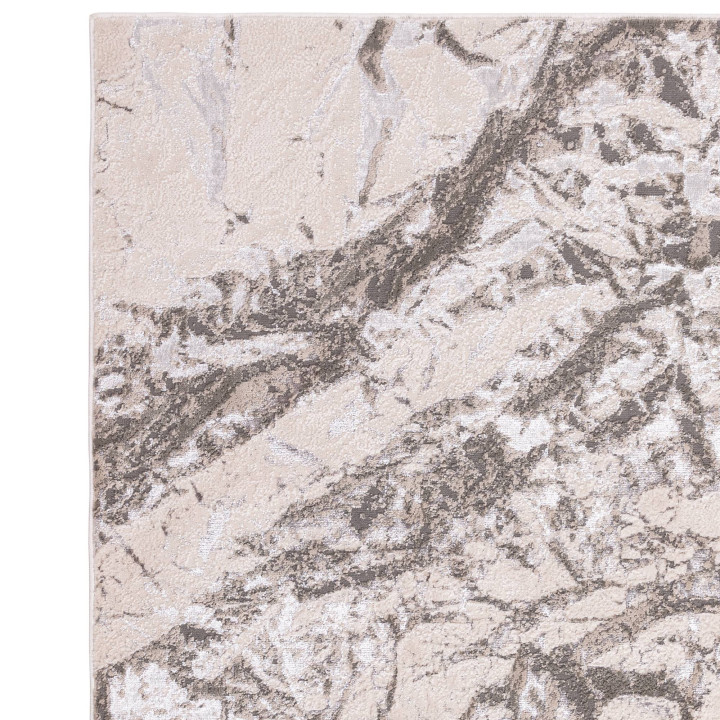Tappeto Aurora astratto oro e beige 240x340 cm