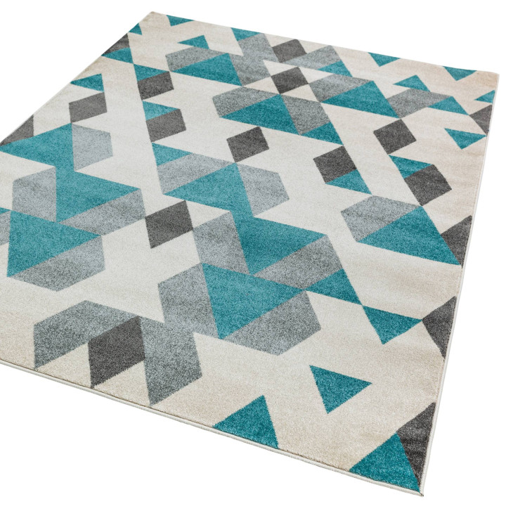 Rug Colt geometric beige blue grey 120x170 cm