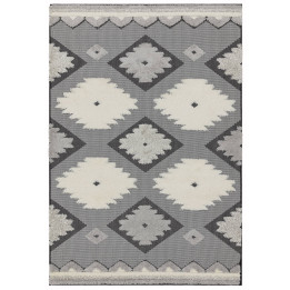 Tappeto Monty geometrico grigio e avorio 200x290