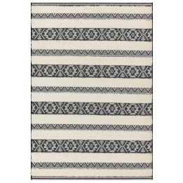 Tappeto Monty geometrico nero e bianco 80x150 cm