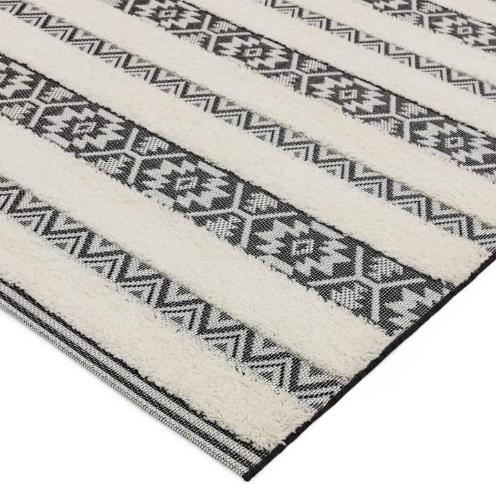 Rug Monty geometric black white 80x150 cm