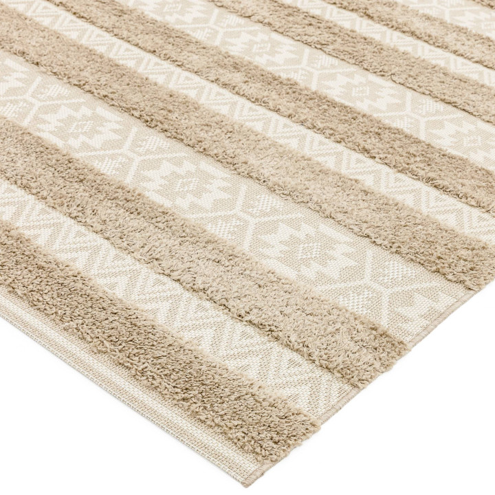 Rug Monty geometric beige taupe creamy white 80x