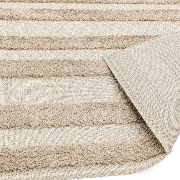 Rug Monty geometric beige taupe creamy white 80x