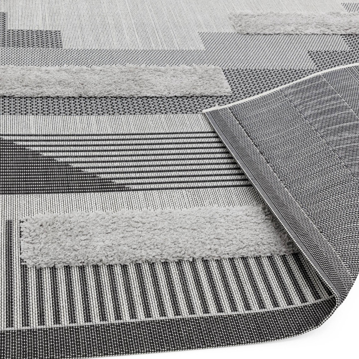 Rug Monty geometric black grey white 80x150 cm