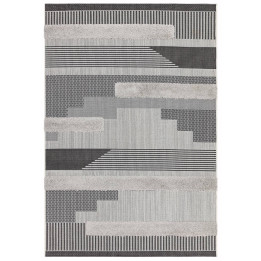 Rug Monty geometric black grey white 160x230 cm