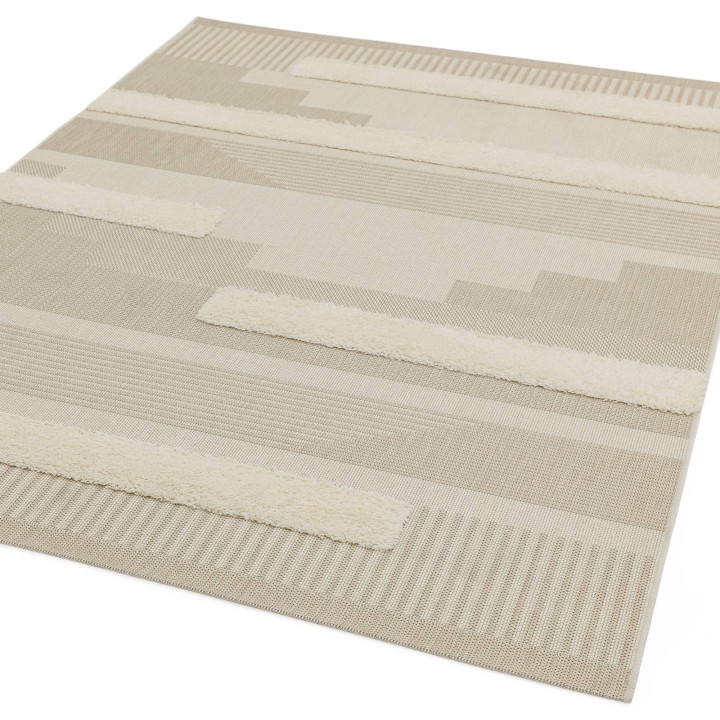 Rug Monty geometric beige ivory light taupe 160x