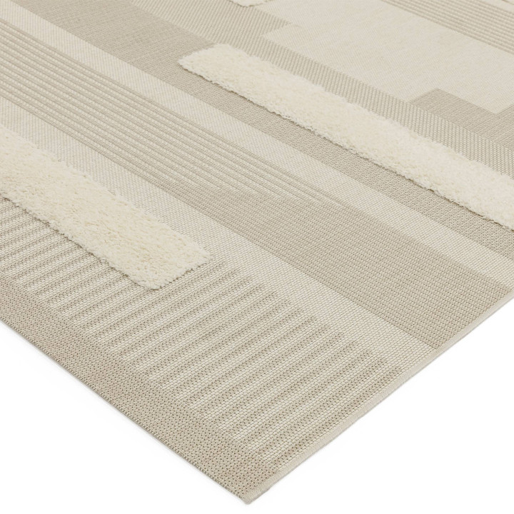Rug Monty geometric beige ivory light taupe 160x