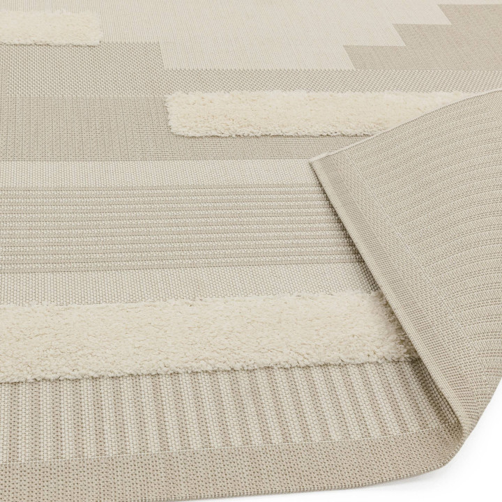 Tappeto Monty geometrico beige e avorio 160x230