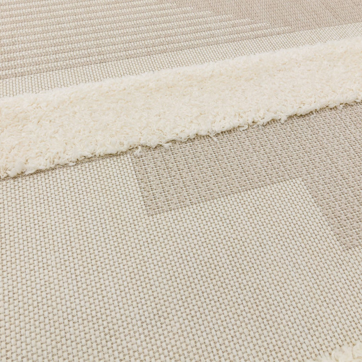 Tappeto Monty geometrico beige e avorio 160x230