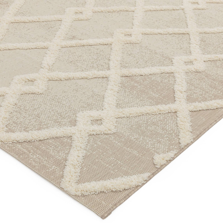 Rug Monty geometric beige ivory 80x150 cm