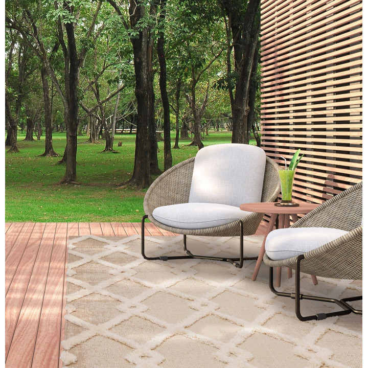 Rug Monty geometric beige ivory 160x230 cm