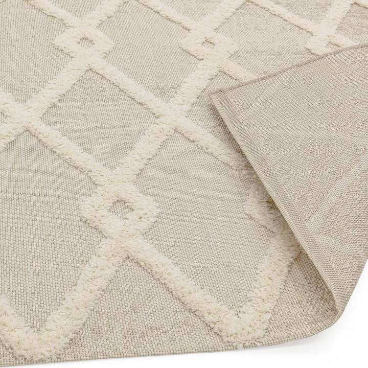 Tappeto Monty geometrico beige e avorio 160x230
